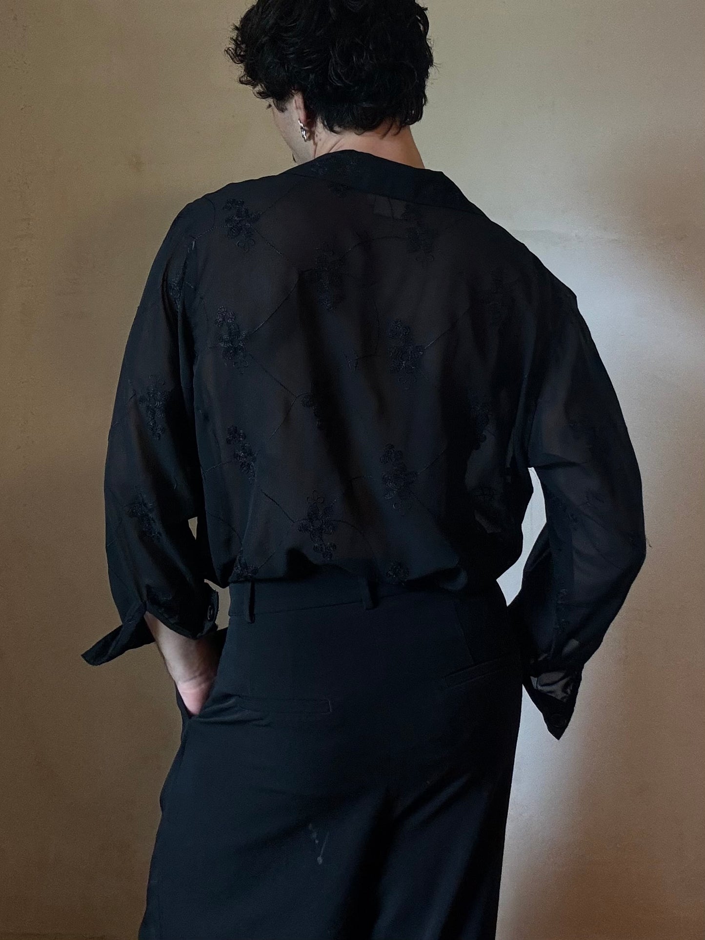 NTouch Sheer Black Blouse