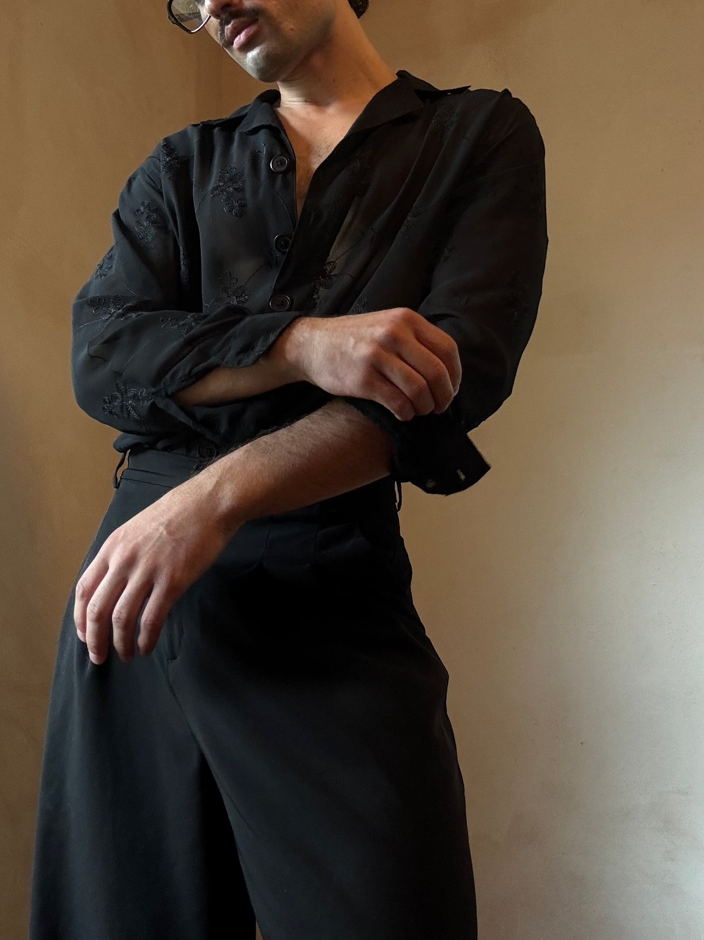 NTouch Sheer Black Blouse