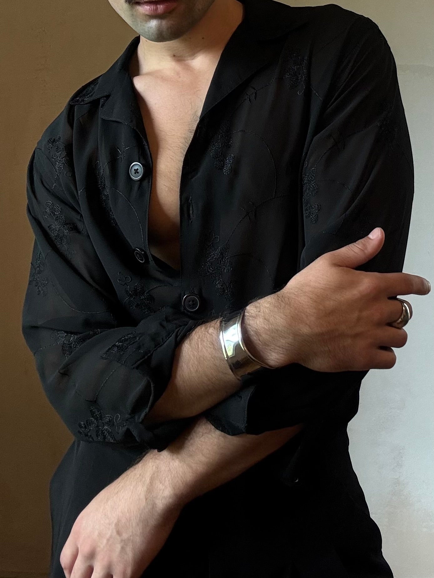 NTouch Sheer Black Blouse