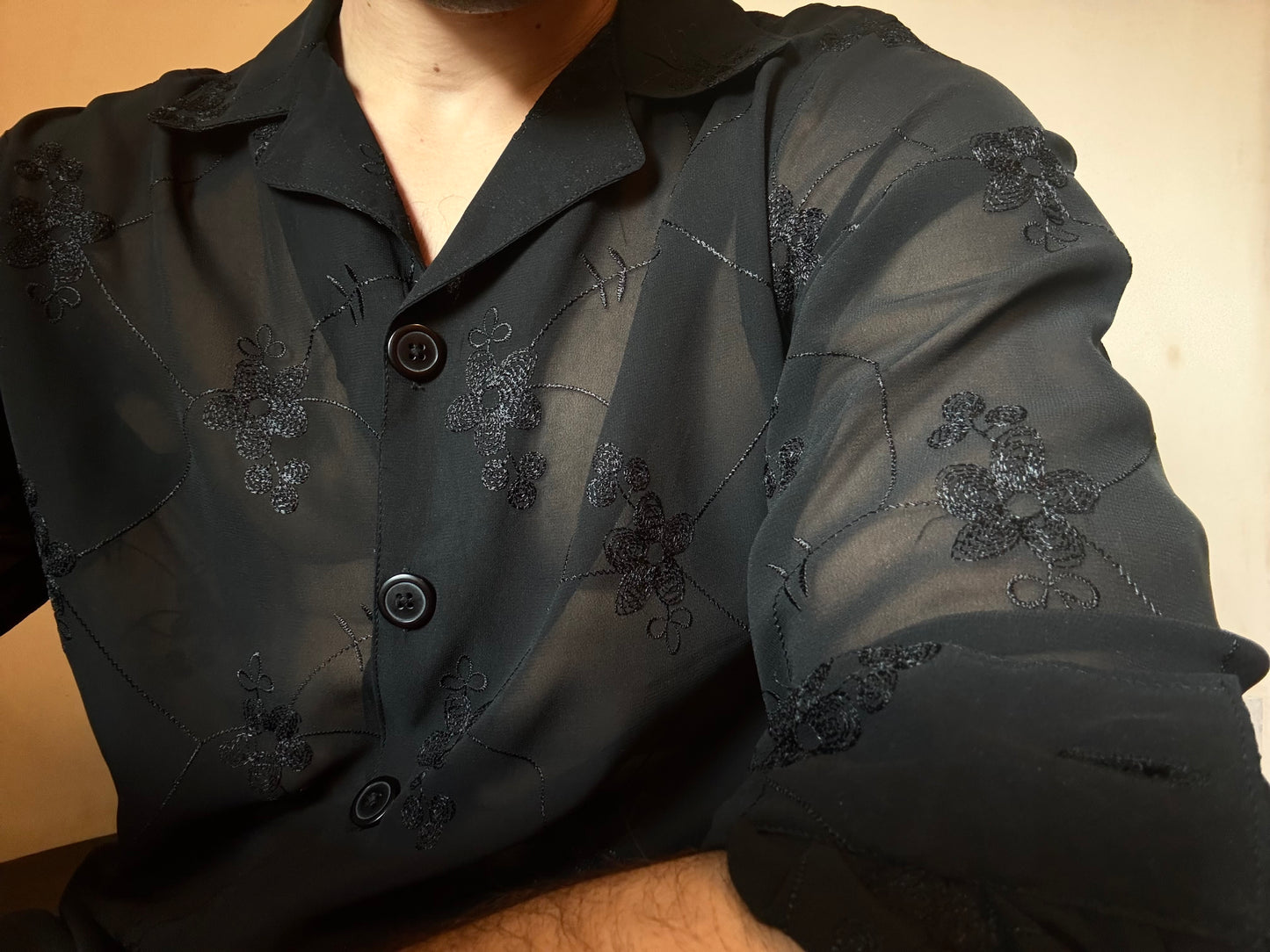NTouch Sheer Black Blouse
