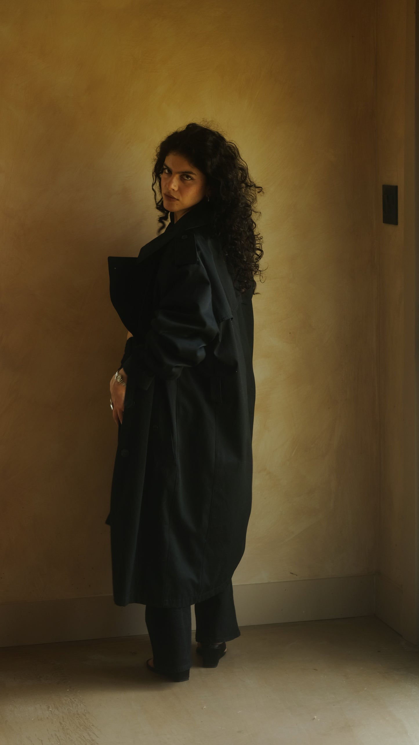 90s All-Weather Overcoat with Belted Cuffs