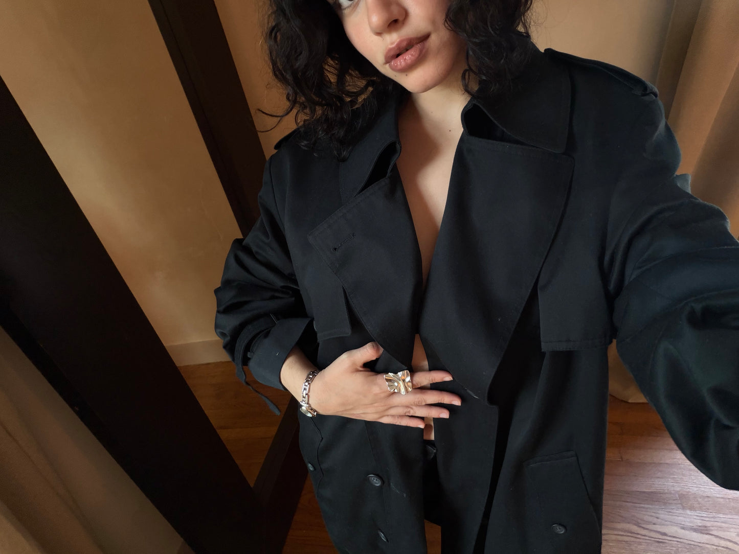 90s All-Weather Overcoat with Belted Cuffs